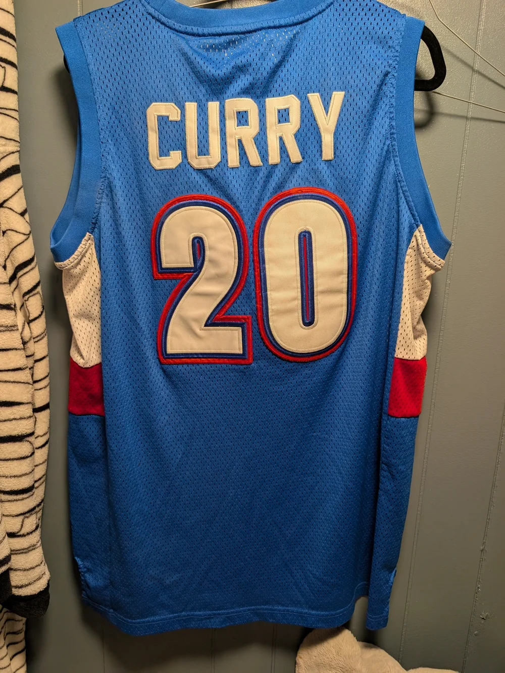 Steph Curry Knights #20 Blue Sleeveless Basketball Jersey